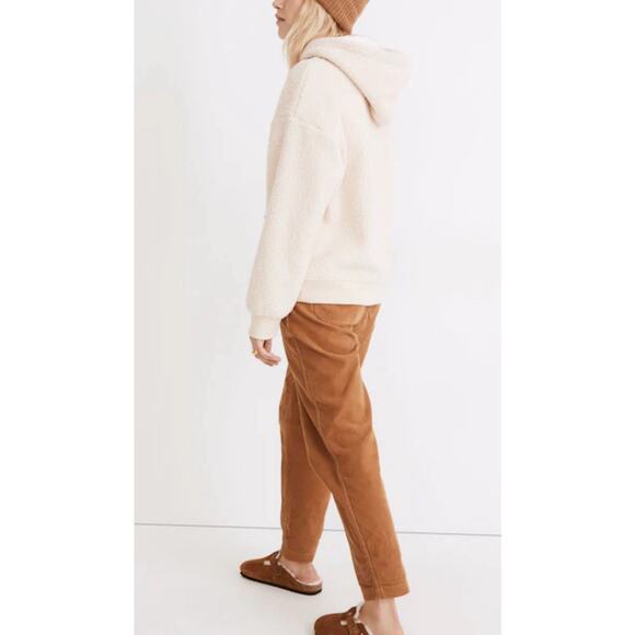 Madewell Cream Sherpa Utility Jacket with Brown Pocket Accents - Picture 3 of 12